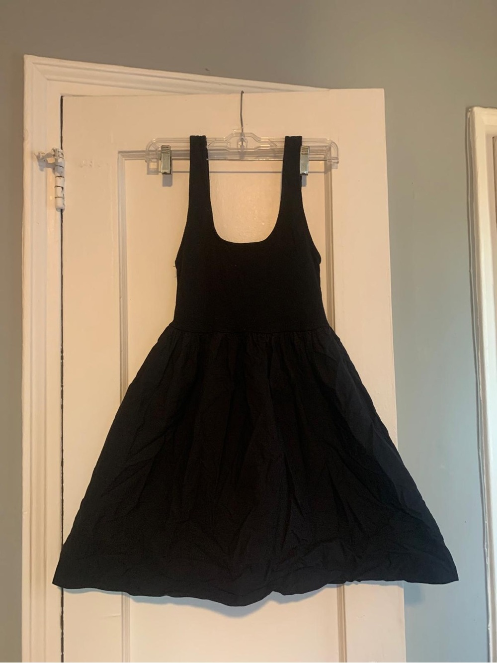 Zara Black Scoop-Neck Fit & Flare Dress